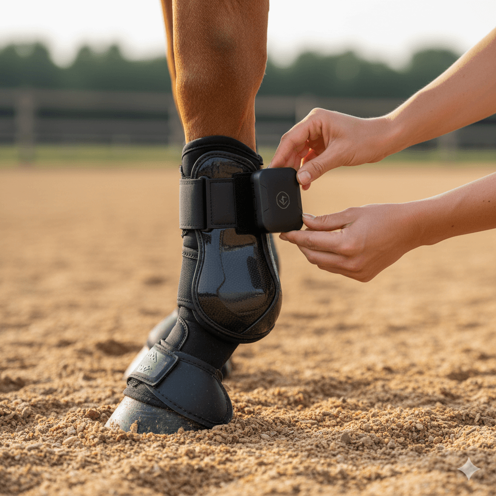 Technical rhythm analysis graph from Equilab app showing stride consistency and tempo fluctuations.