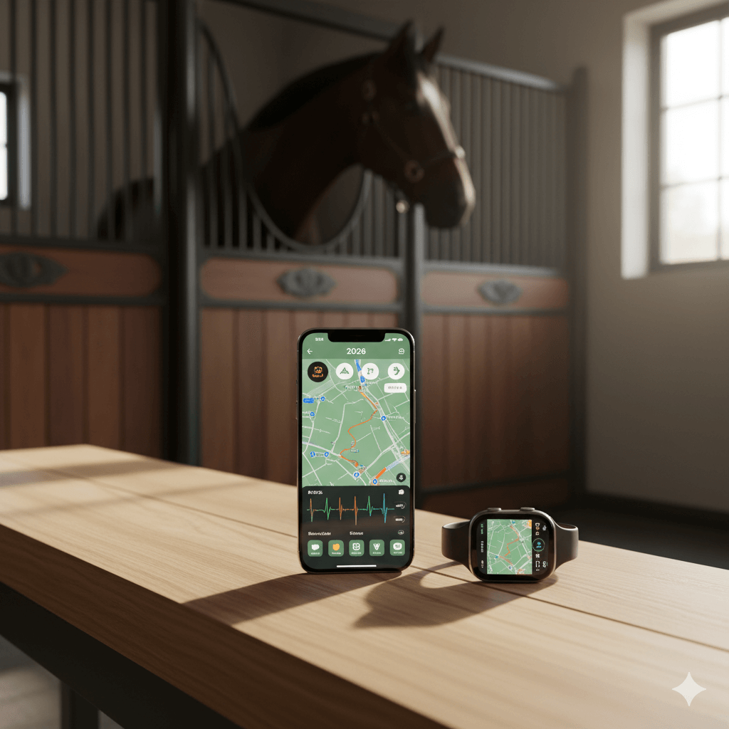 My Cheval digital health vault showing horse vaccination schedules and medical records.