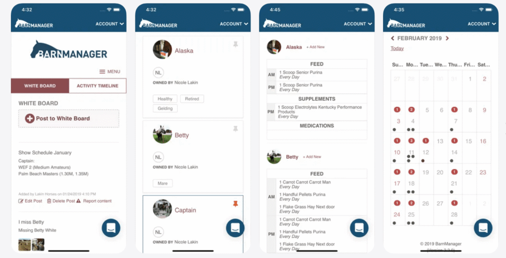 7 Best Stable Management Apps for Professional Barn Operations (2026 Review) BarnManager interface for equestrian team scheduling and communication.