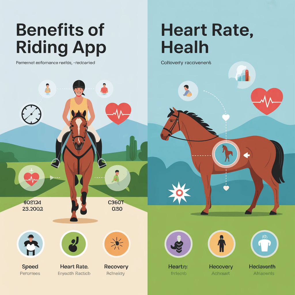 Best Horse Riding Apps with Heart Rate Monitor Integration (2026) Rider analyzing performance data with horse